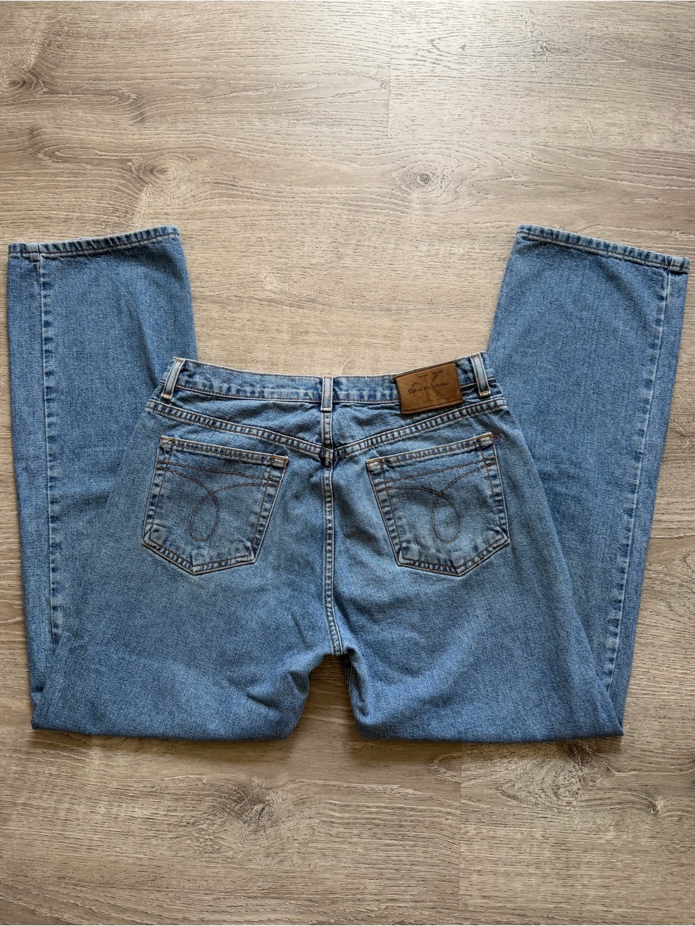 Vintage 90s Calvin Klein Jeans Straight Leg Light Blue Denim
